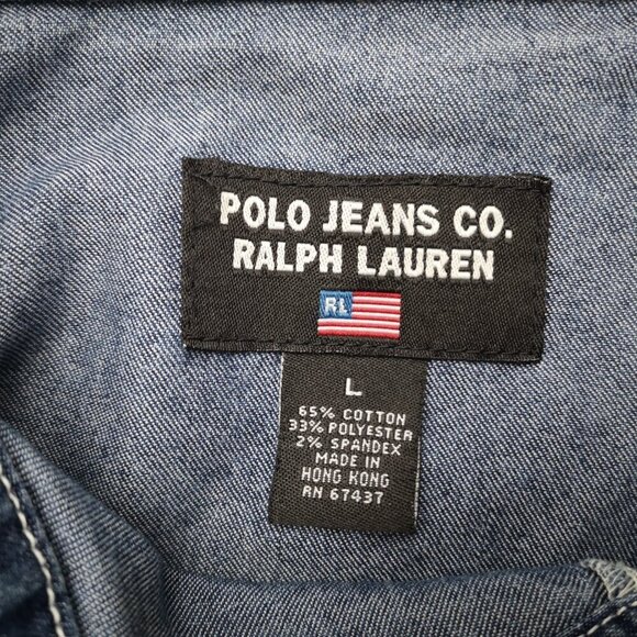 Polo Jean's Co. Ralph Lauren Ladies Size Large Medium Wash Vintage Jean Jacket - Picture 3 of 11